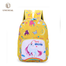 Popular nylon mini kids children printing unicorn school backpack